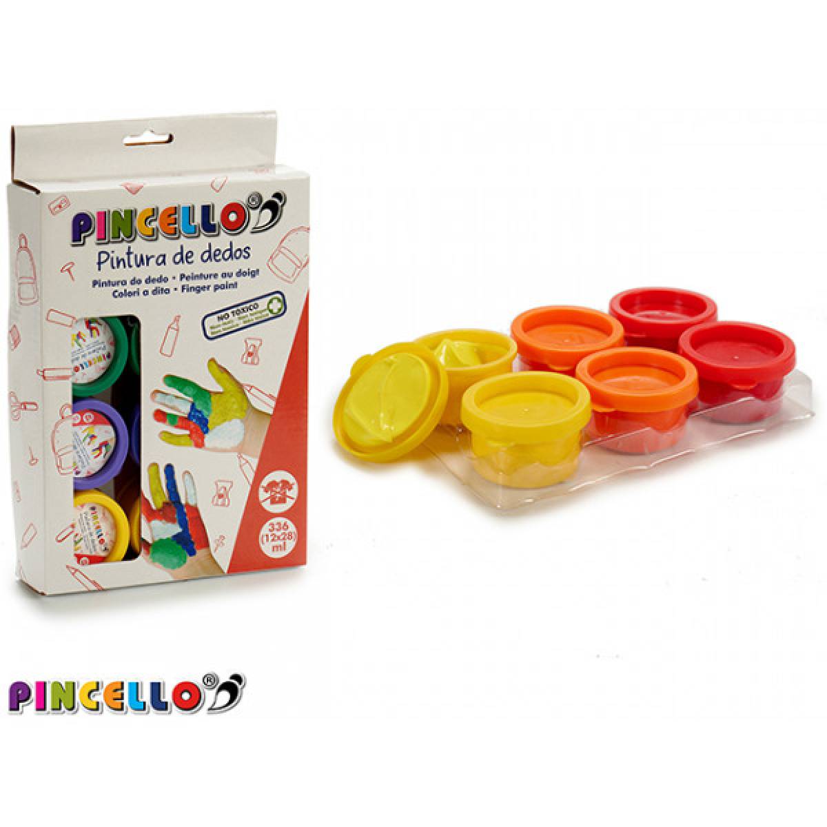 Vopsele PINCELLO 12 recipiente 28ml pentru degete