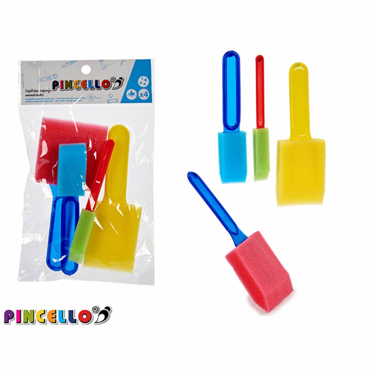 Spatule PINCELLO burete plastic dif culori