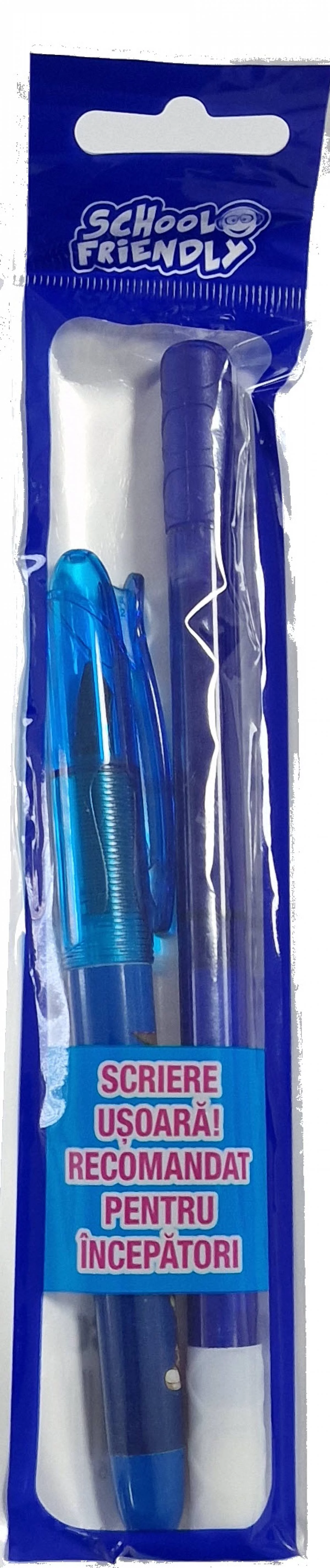 Stilou Basic SF blister cu 1 corector si 1 rezerva BAIAT MANGA