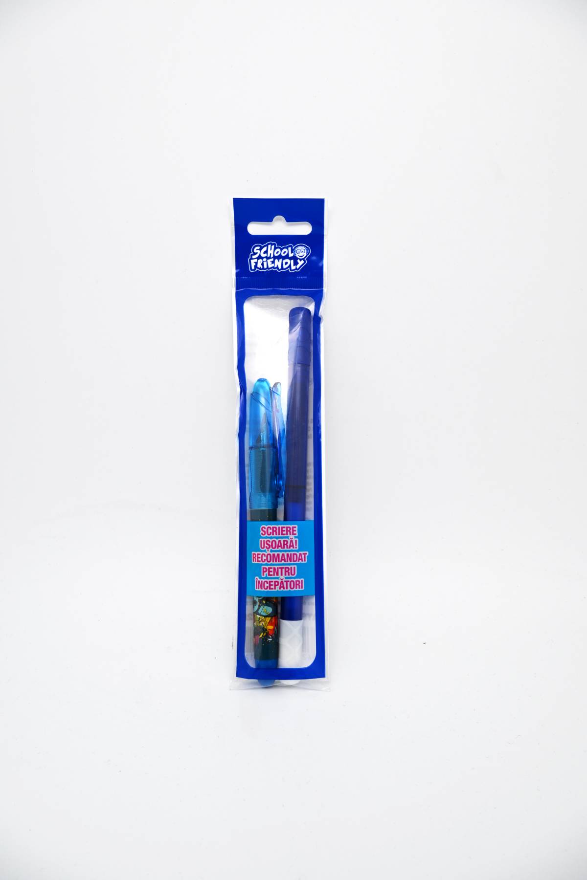 Stilou Basic SF blister cu 1 corector si 1 rezerva cerneala ALBASTRU Game