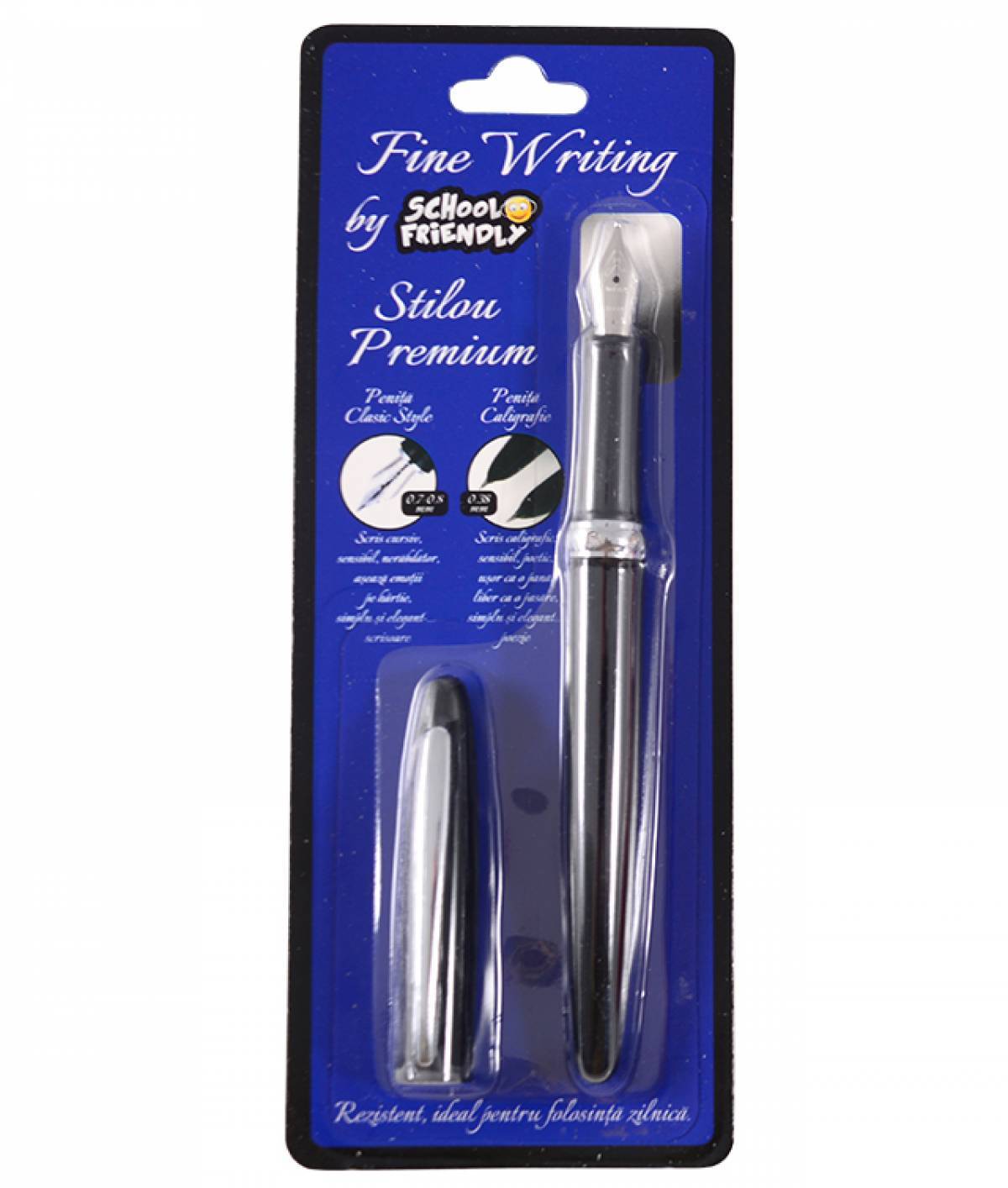 Stilou SCOLAR CLASIC Penita Iridium Negru in BLISTER