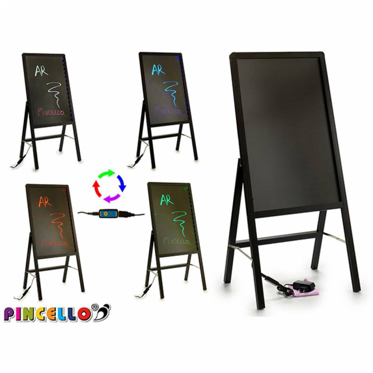 Tabla LED PINCELLO neagra lumini led 40x60cm