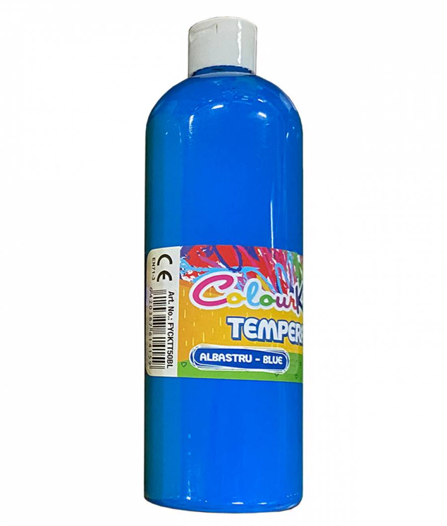 Tempera sticla Colour Kids 500ml albastru