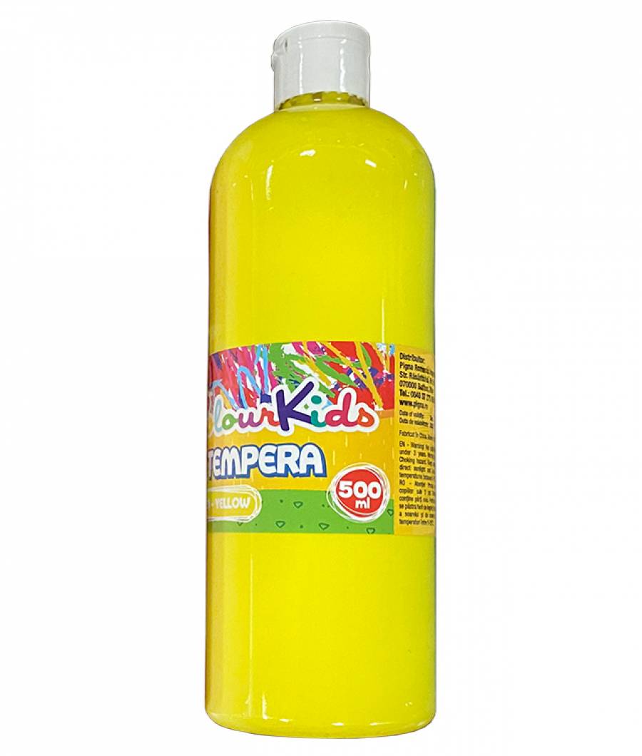 Tempera sticla Colour Kids 500ml galben