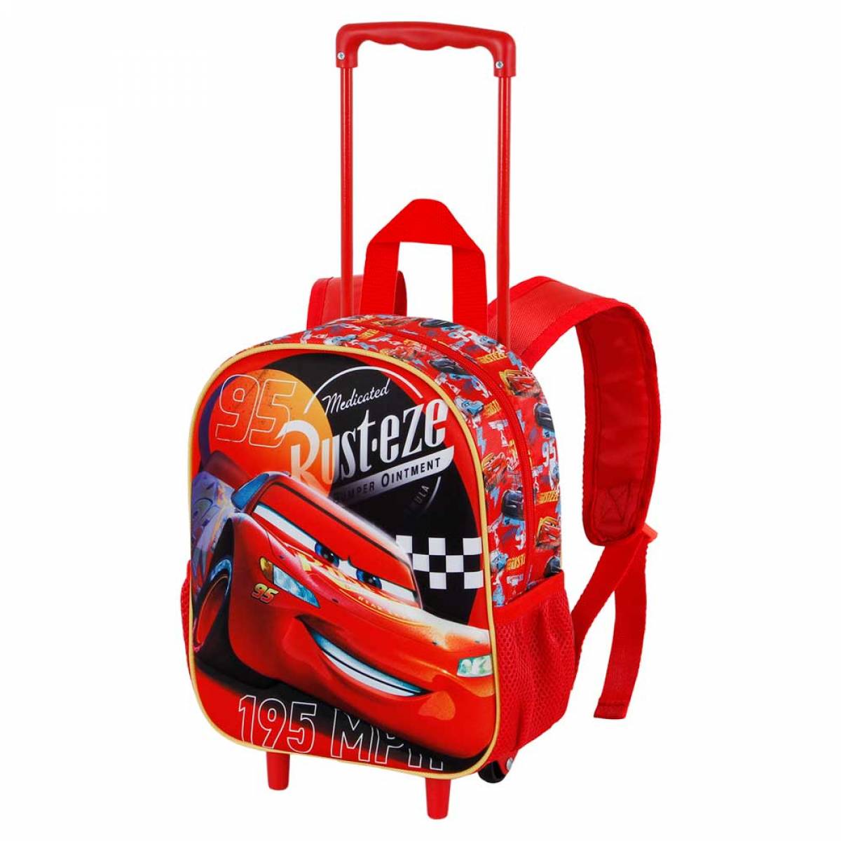 Troler Prescolari, Cars 3D, 1 fermoar, 2 buzunare, 26cm x 34cm x 13cm