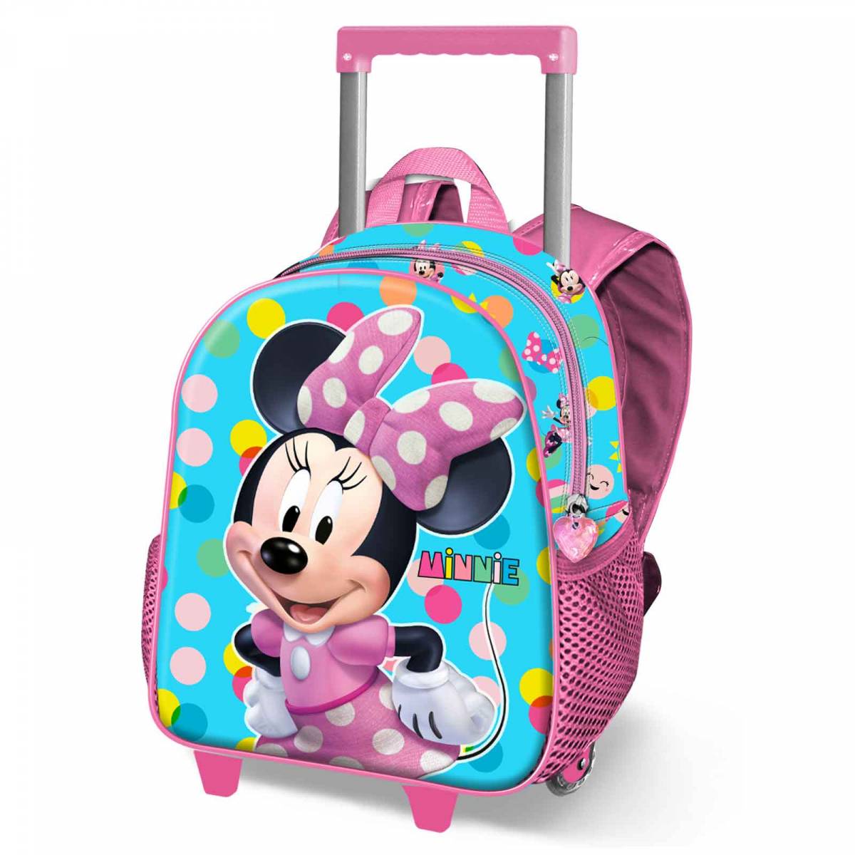 Troler Prescolari, Mickey 3D, 1 fermoar, 2 buzunare, 26cm x 34cm x 13cm