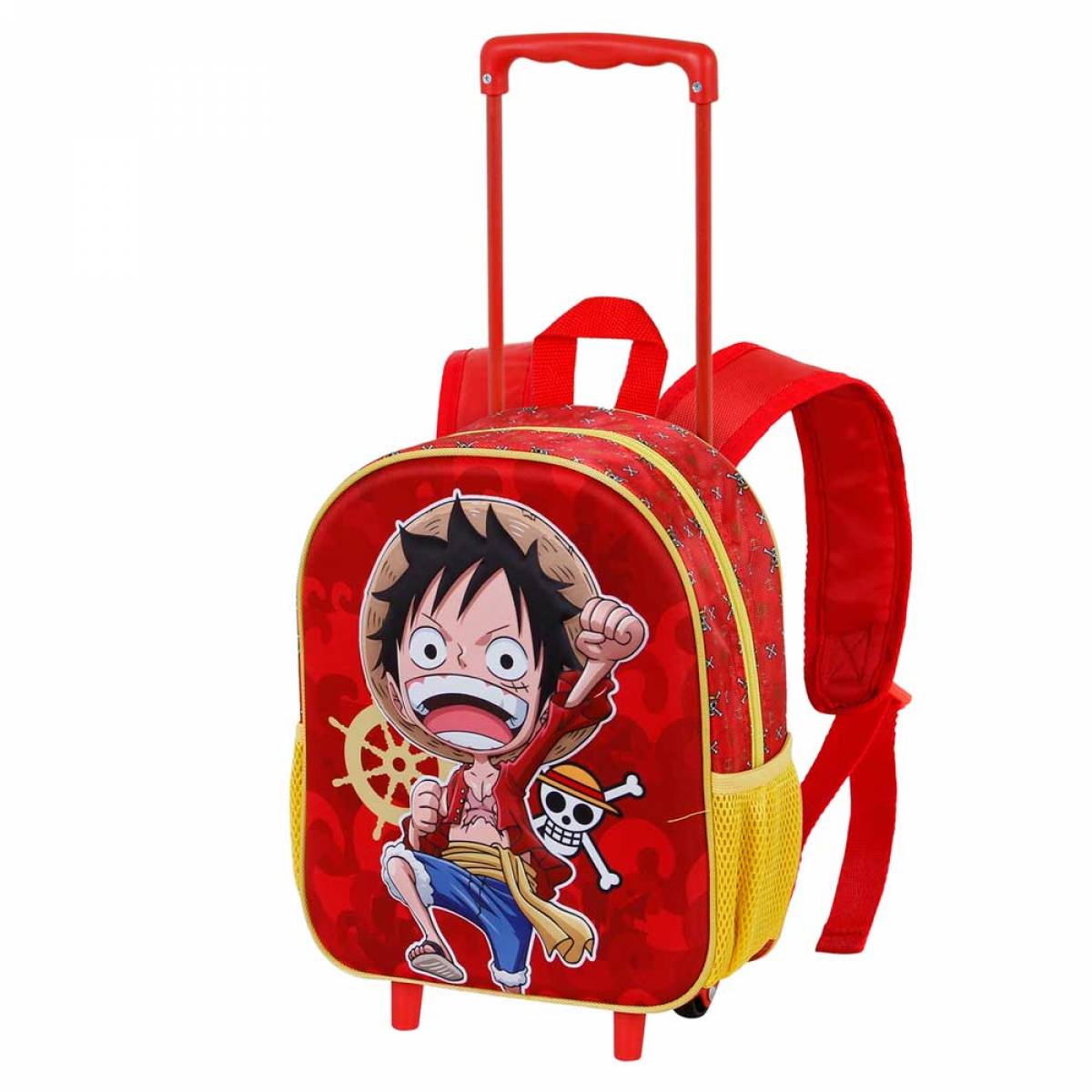 Troler Prescolari, OnePiece 3D, 1 fermoar, 2 buzunare, 26x34x13cm, Albastru