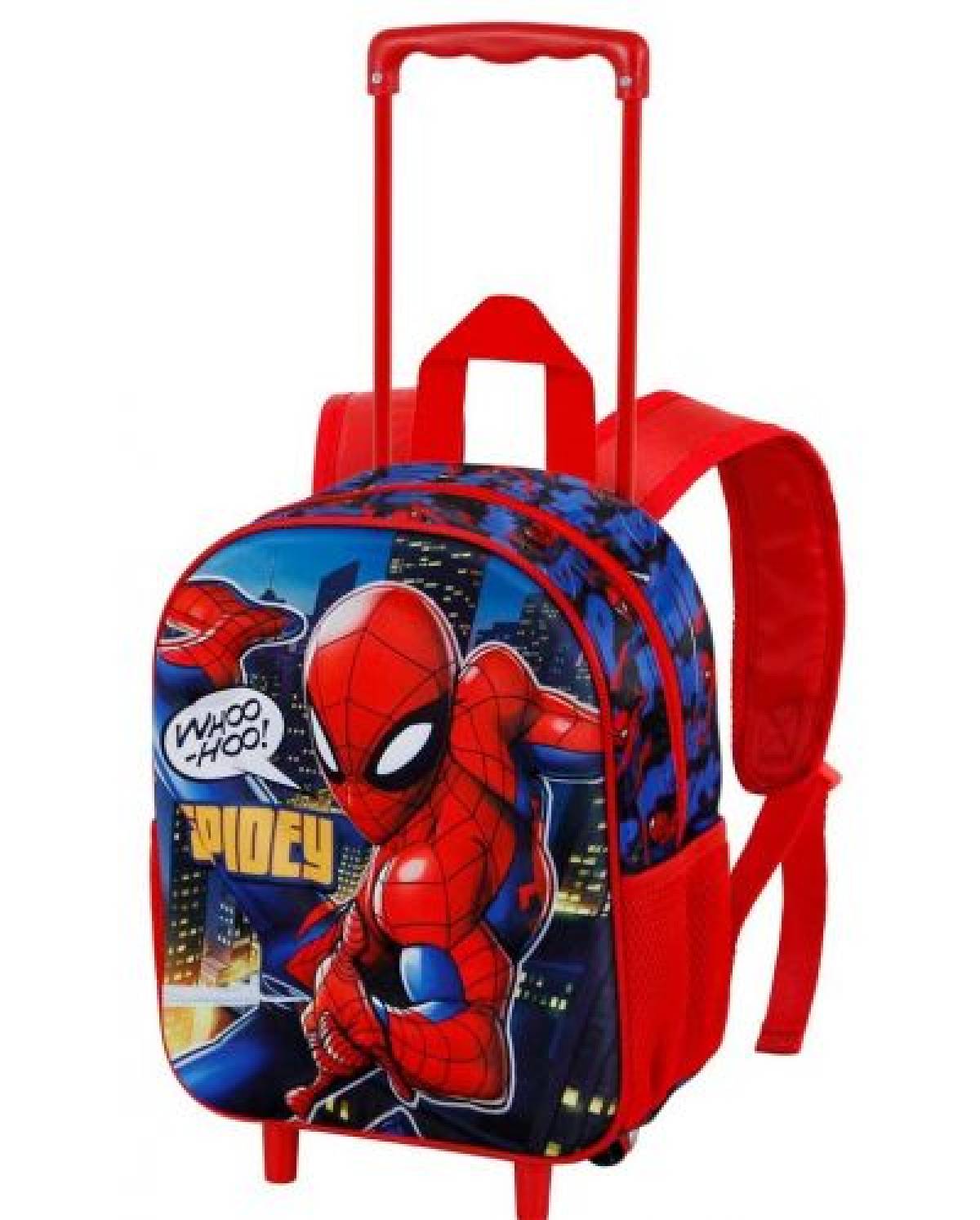 Troler Prescolari, Spiderman 3D, 1 fermoar, 2 buzunare, 26cm x 34cm x 13cm
