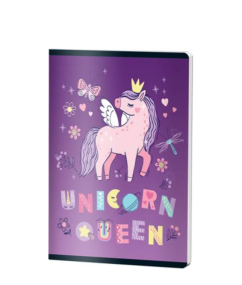 Caiet Dictando, A5, Pigna CLASIC, 48file, 70 gr, FETE UNICORN QUEEN