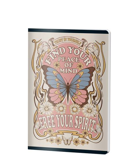 Caiet Dictando, A5, Pigna CLASIC, 48file, 70 gr, FETE FREE YOUR SPIRIT