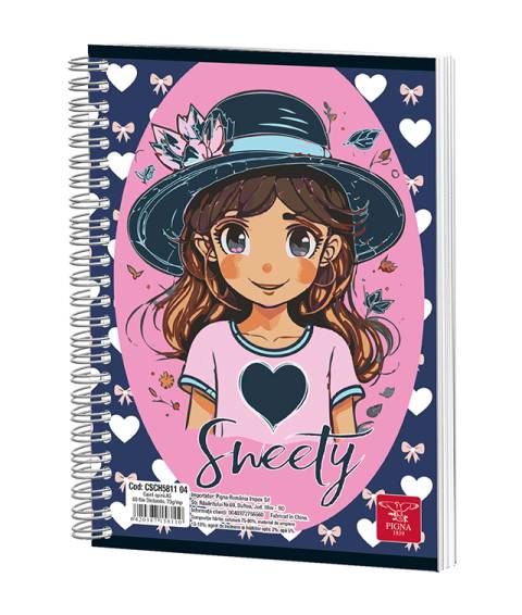 Caiet spira A5 80f D Clasic Sweety roz