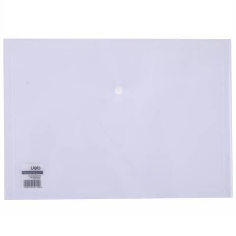 MAPA PLASTIC CU BUTON A4 TRANSPARENTA DELI