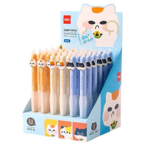 ROLLER ERASABLE 0.5MM ALBASTRU 0.5MM PISICI DELI