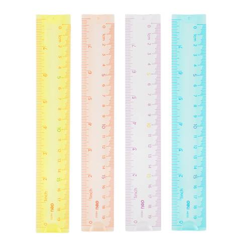 RIGLA 20CM MULTICOLORA FLEXIBILA DELI