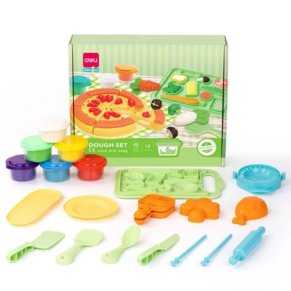 SET CREATIV PLASTILINA 14 ACCESORII PIZZA, PASTA AND VEGGIE PARTY DELI