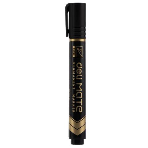 MARKER PERMANENT NEGRU VARF ROTUND 1.5MM MATE DELI