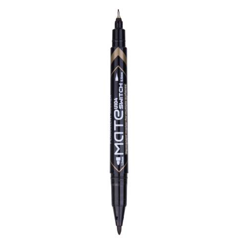 MARKER CD 2 CAPETE 0.5/1MM NEGRU DELI