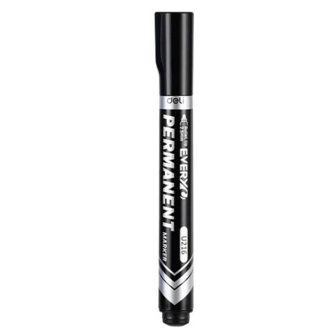 MARKER PERMANENT NEGRU VARF ROTUND 2.5MM DELI