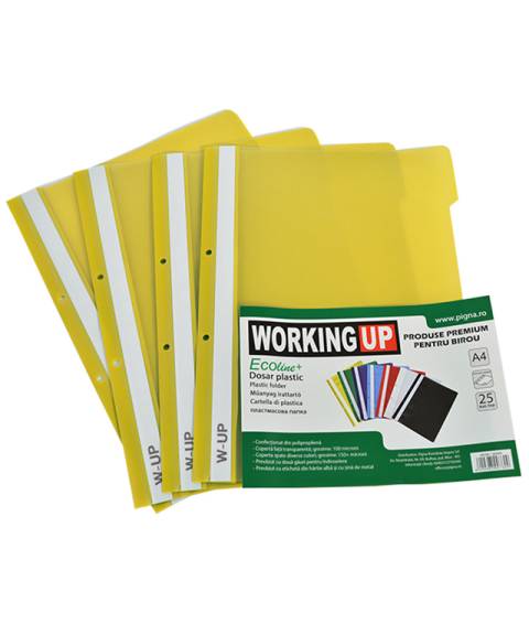 Dosar Plastic WUP 100 ,160 microni 10buc GALBEN