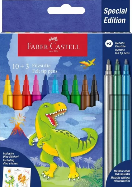 CARIOCA 10+3 CULORI DINOZAURI FABER-CASTELL