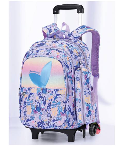 Ghiozdan TROLLER SF 3F 40x30x15cm 1.85kg MOV Sirena 6roti