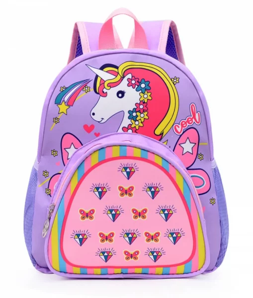 Ghiozdan SF 2F 28x26x11cm 0.20kg ROZ Unicorn