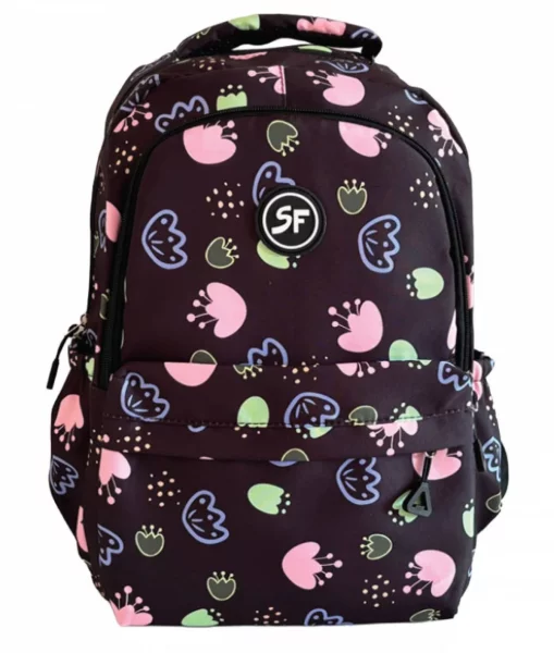 Ghiozdan SF 3F 40x31x13cm 0,32kg NEGRU Flori