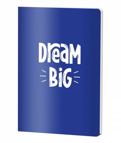 Caiet Capsat Dictando, A4, Pigna , coperta plastic, 60file, 70 gr, DREAM BIG BLU AF
