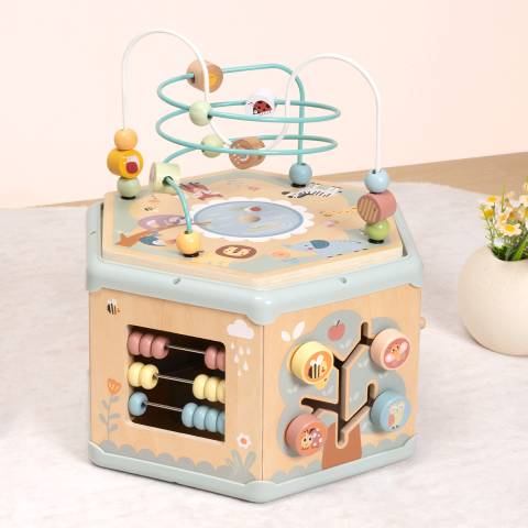 Cub educativ 7 in 1 din lemn