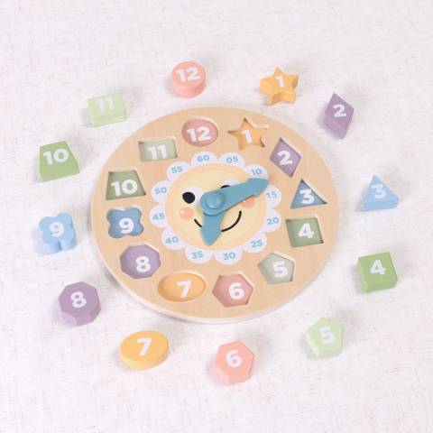 Puzzle Ceas educativ din lemn