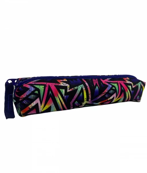 Penar SF Etui Slim 1Fermoar NEGRU Geometric