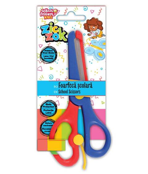 Foarfeca ZIC ZOK cu protectie in blister