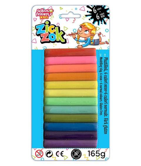 Plastilina ZIC ZOK 12 culori 165gr