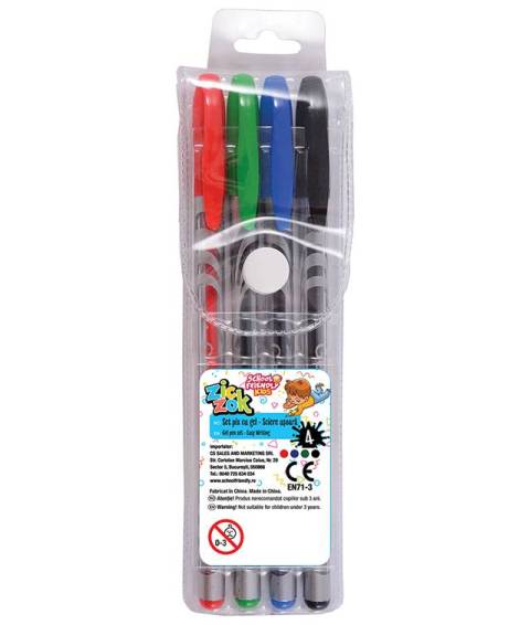 Pix ZIC ZOK cu Gel 4 culori in etui