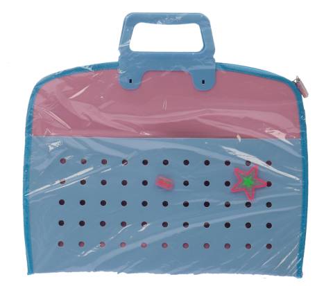 Geanta SF ART pt articole Desen A4 format 31X36cm ALBASTRU GALBEN