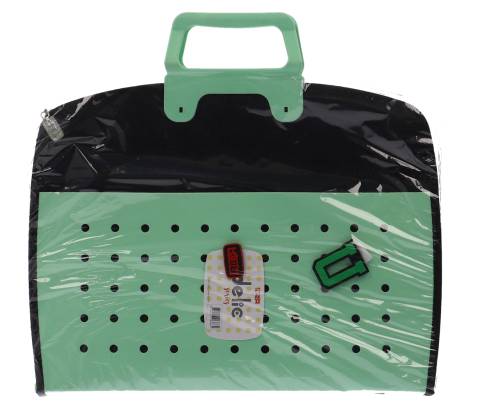 Geanta SF ART pt articole Desen A4 format 31X36cm VERDE NEGRU