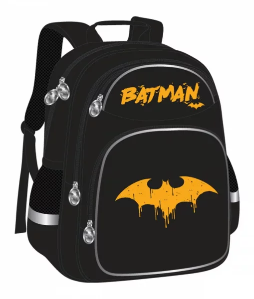 Ghiozdan Scolar Batman Negru 3fermoare 42HX30X20cm