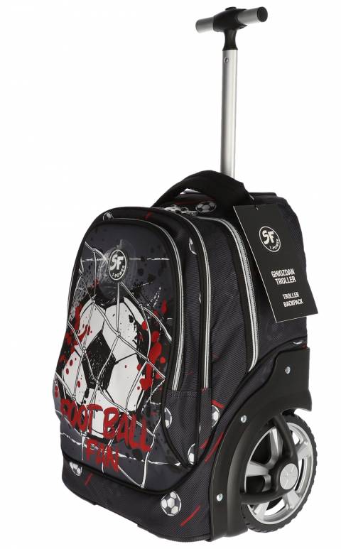 Ghiozdan TROLLER SF T-POWER 3F 50x34x26cm 2,80kg NEGRU Football