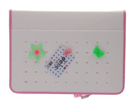 Mapa plastic, 24x33cm accesorii schimbabile, un compartiment ALB