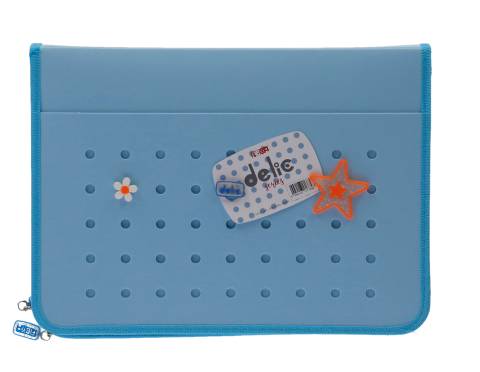 Mapa plastic, 24x33cm accesorii schimbabile, un compartiment Albastru