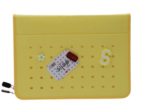 Mapa plastic, 24x33cm accesorii schimbabile, un compartiment GALBEN