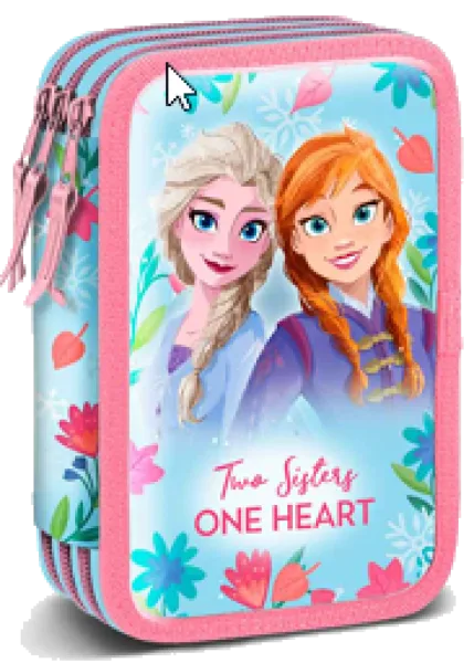 Penar 3D Frozen Roz Albastru cu 3 Fermoare Neechipat pentru Fete