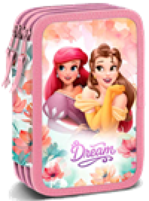 Penar 3D Princess Roz cu 3 Fermoare Neechipat pentru Scoala