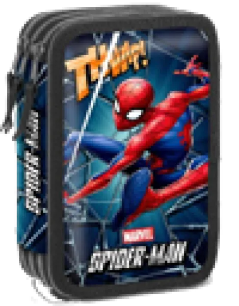 Penar 3D Spiderman Albastru cu 3 Fermoare Neechipat pentru Scoala