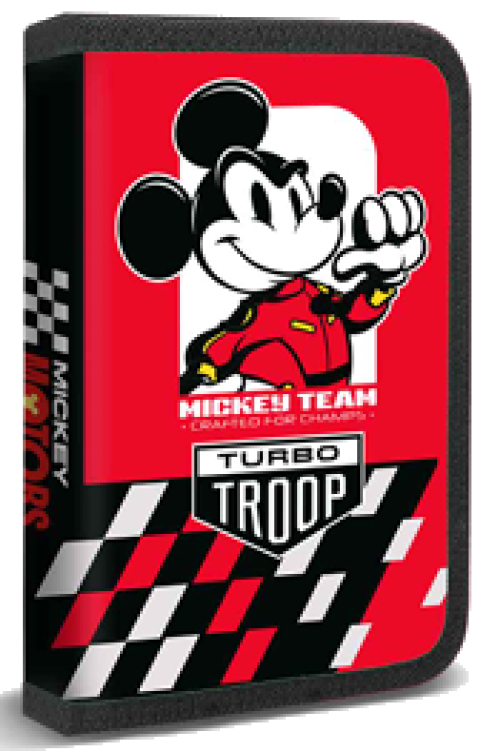 Penar 3D Mickey Mouse Rosu cu 1 Fermoar si 2 Extensii Neechipat Disney pentru Scoala