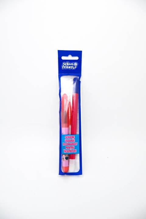 Stilou Basic SF blister cu 1 corector si 1 rezerva cerneala ROZ Sweety