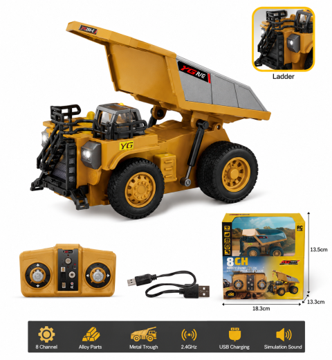 Camion Basculanta RC 8CH 2.4GHz Bena Metalica
